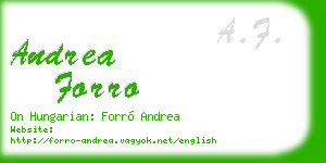 andrea forro business card