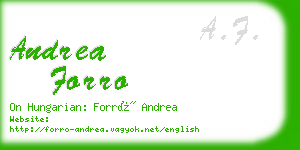 andrea forro business card